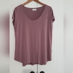Maurices 24/7 V-neck Mauve Top